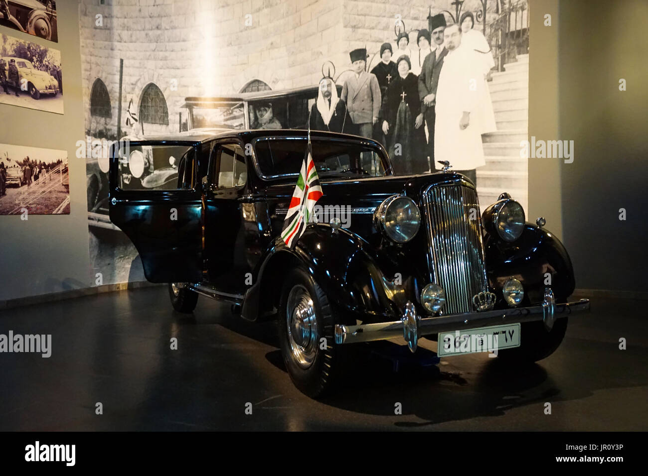 Le roi Abdallah I Humber voiture utilisée pour qu'il a été appliqué dans ses voyages autour du Royaume, exposé au Musée de l'automobile Royal Banque D'Images