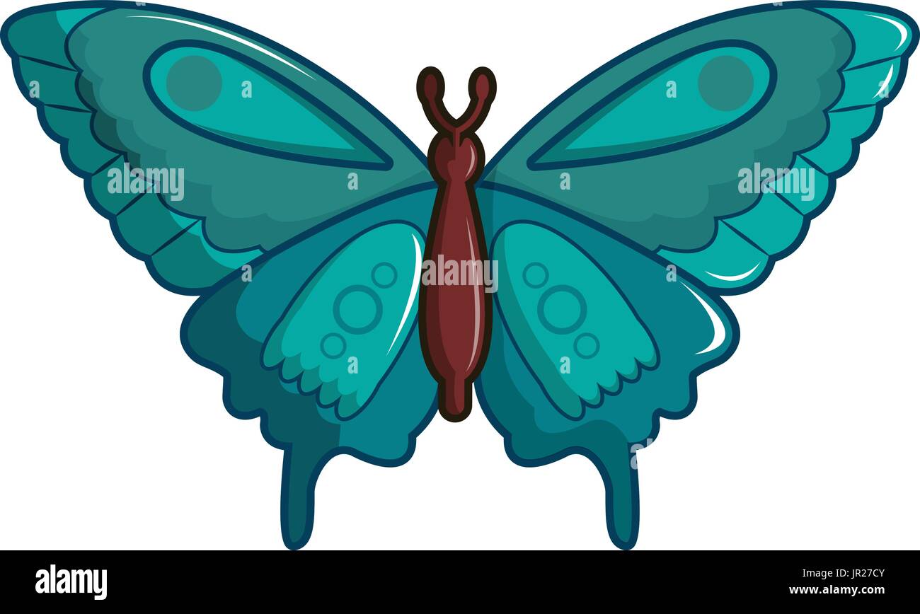 Papillon morpho anaxibia, icône de style cartoon Illustration de Vecteur