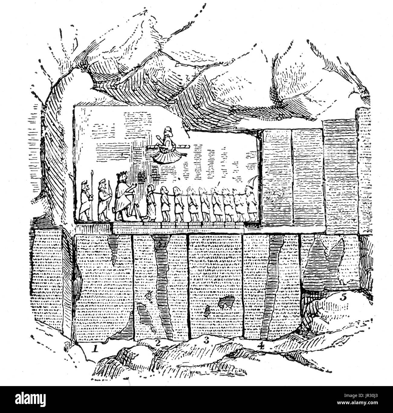Darius le Grand,Behistun Inscription Banque D'Images