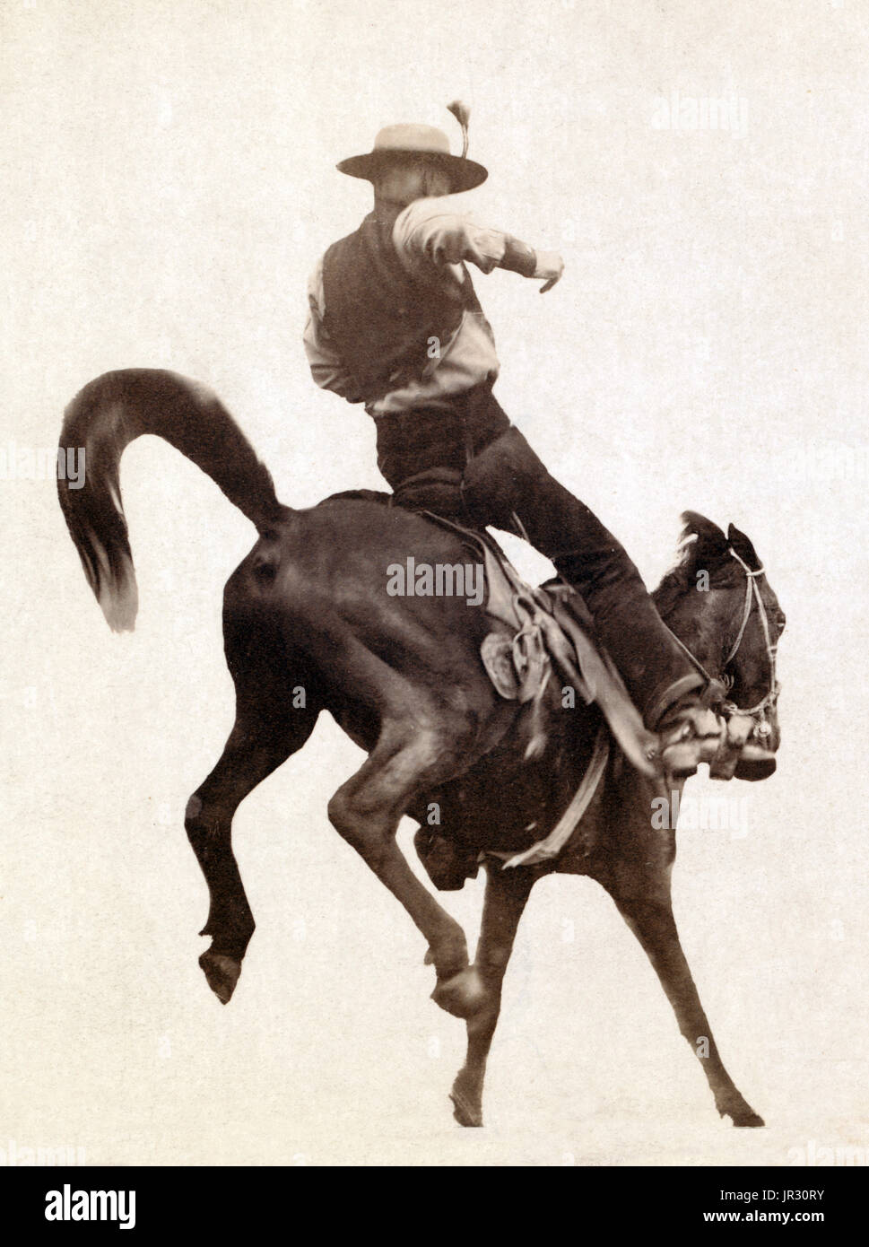 Bronco Busting,1888 Banque D'Images