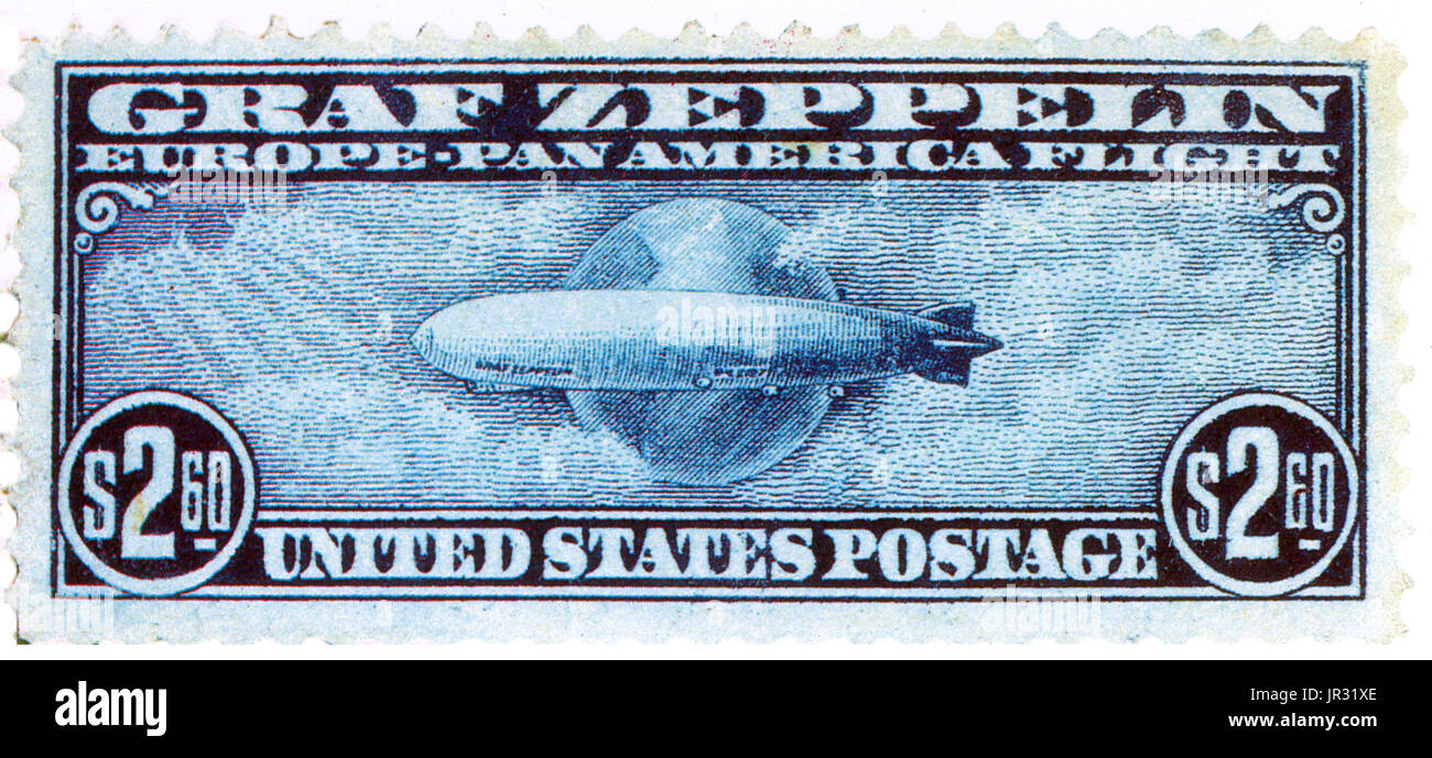 Graf Zeppelin,U.S. Timbre Poste,1930 Banque D'Images
