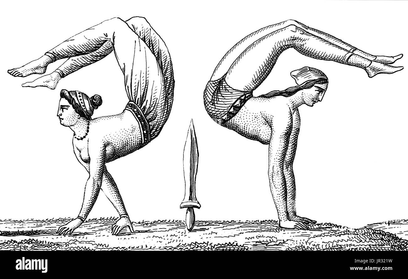 La gymnastique de la Grèce antique Banque D'Images
