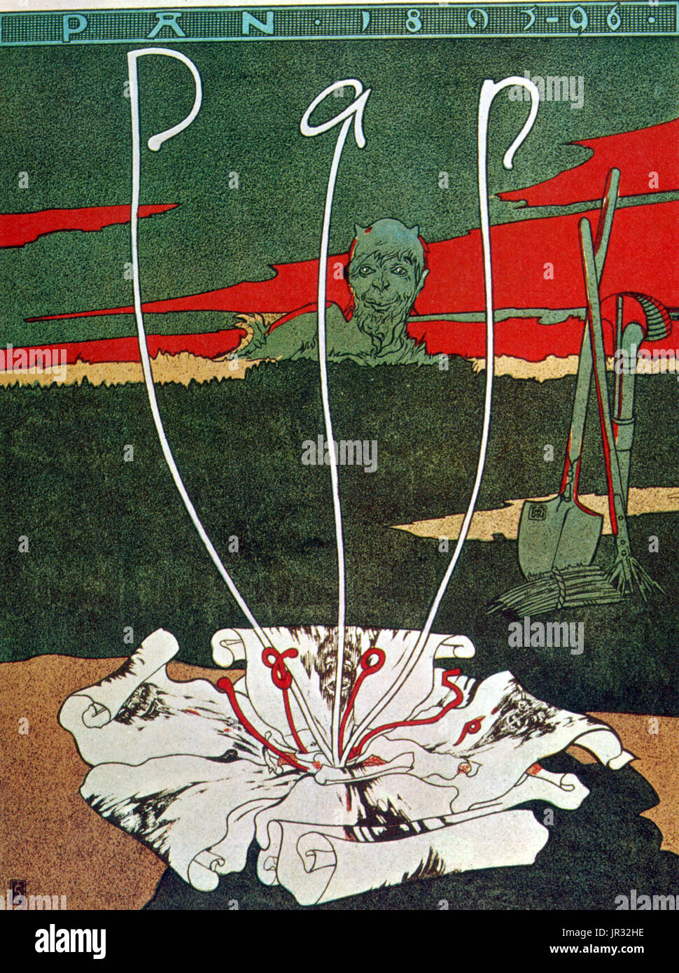 Magazine Littéraire Pan,Josef Sattler,1895 Banque D'Images