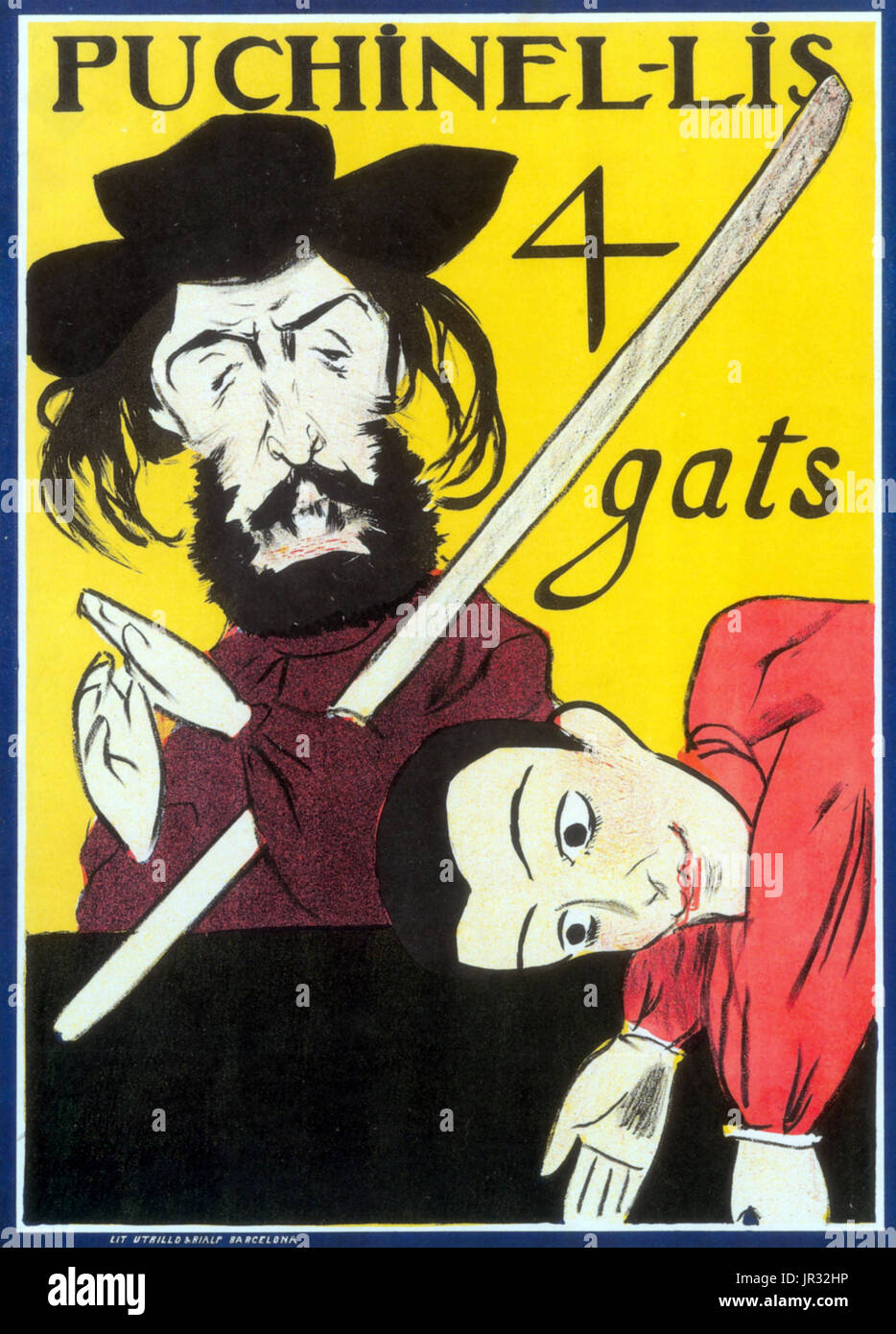 Poster Els Quatre Gats, Ramon Casas, 1899 Banque D'Images