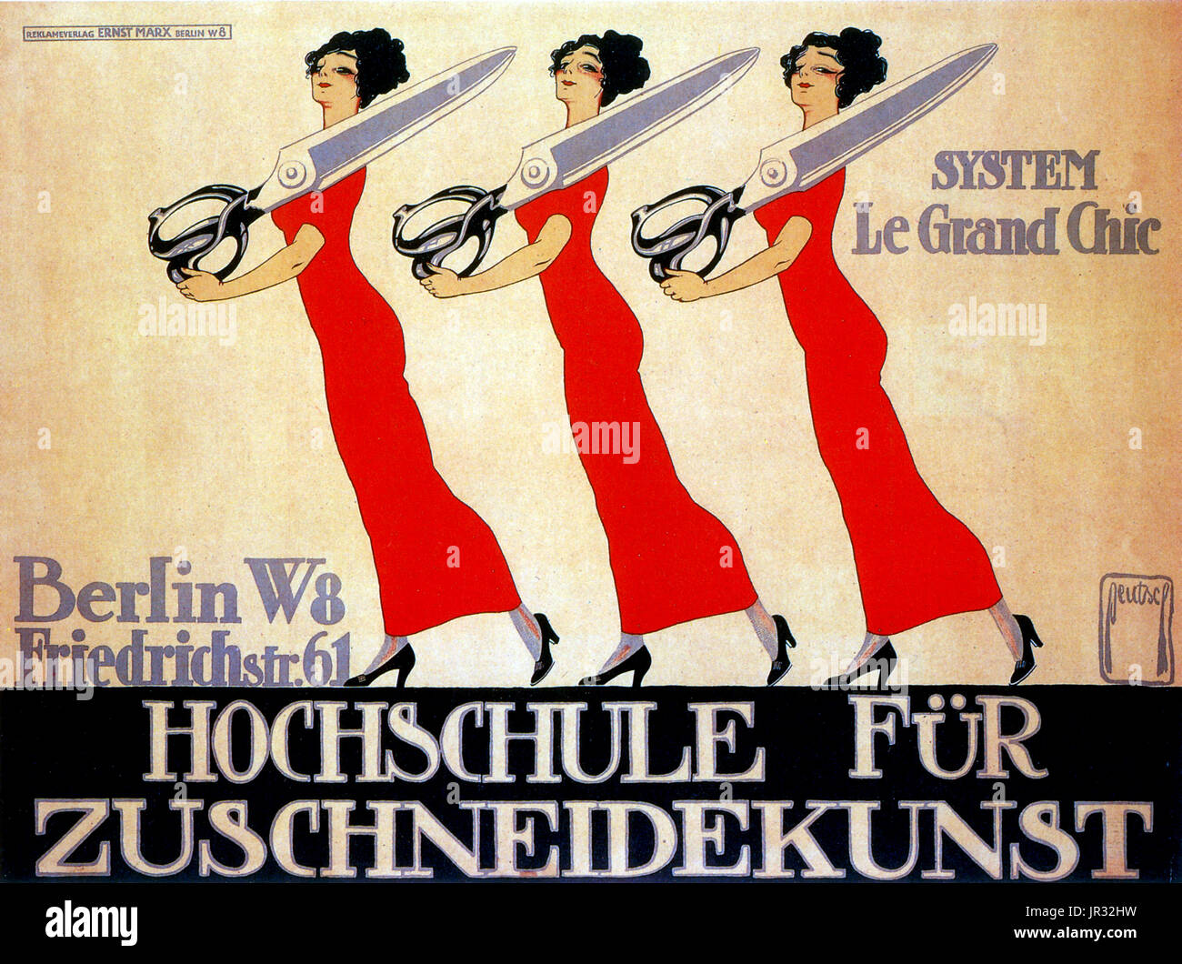 La couture College Poster,Ernst Deutsch,1911 Banque D'Images