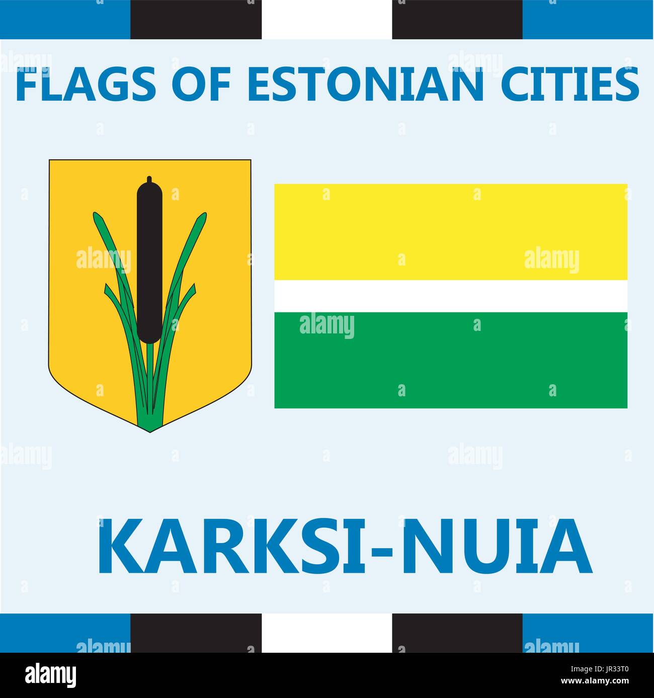 Pavillon de ville Karksi-Nuia Estonien Illustration de Vecteur