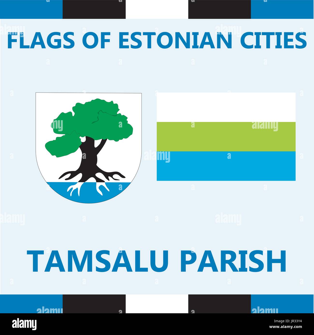 Pavillon de ville estonienne Tamsalu Rarish Illustration de Vecteur