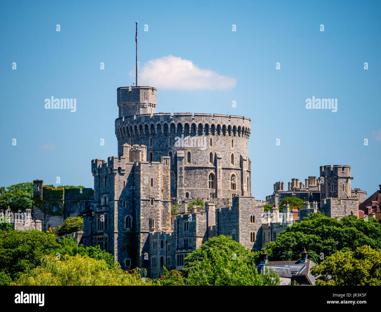 Le Château de Windsor, Windsor, Berkshire Skyline, England, UK, FR. Banque D'Images