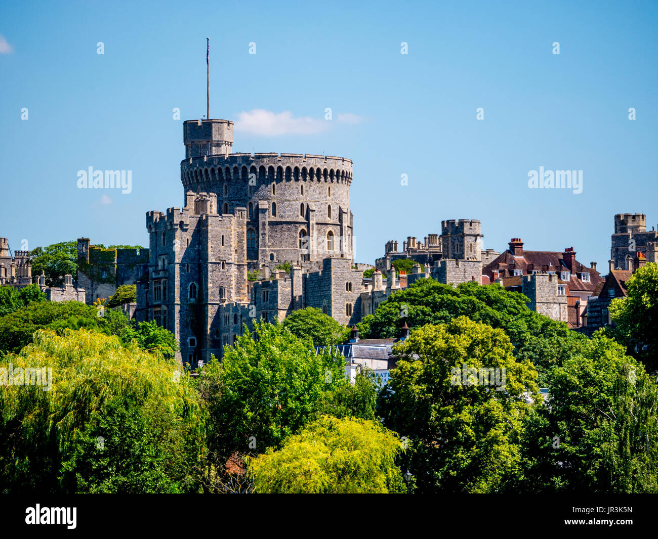 Le Château de Windsor, Windsor, Berkshire Skyline, England, UK, FR. Banque D'Images