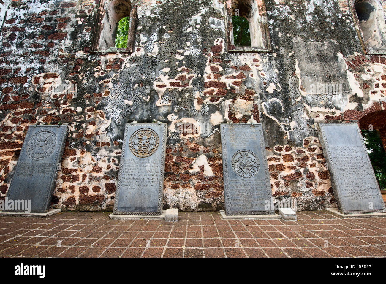 Les ruines de St Paul's Church, Malacca, Malaisie Banque D'Images