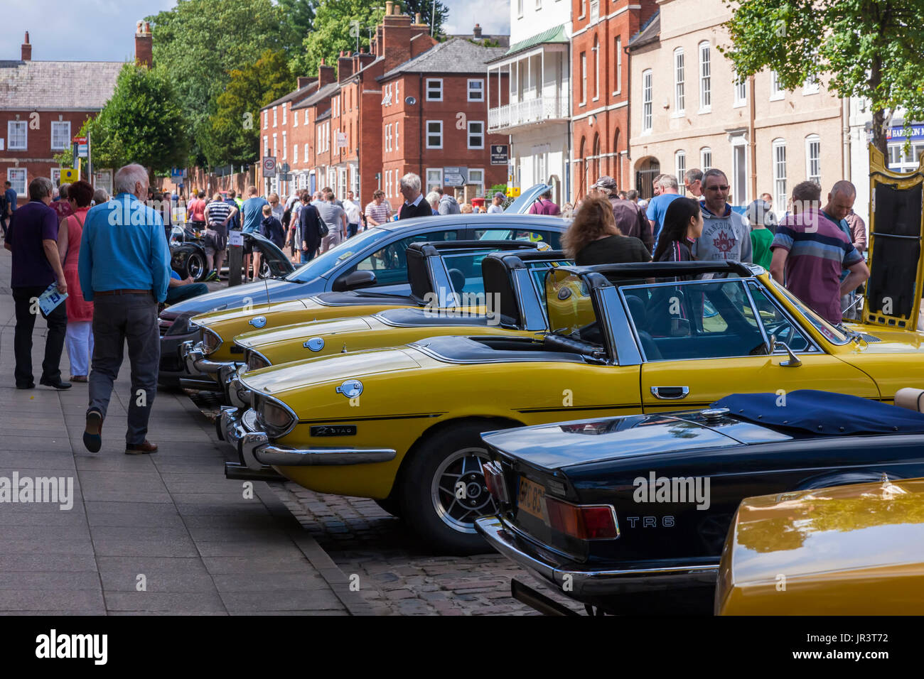 Exposition de voitures classiques, Market Harborough, Leicestershire. Banque D'Images