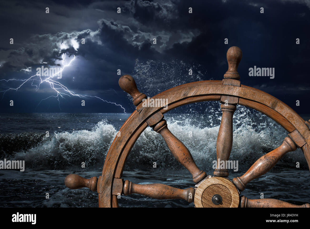 Volant et orage, 3d illustration Banque D'Images