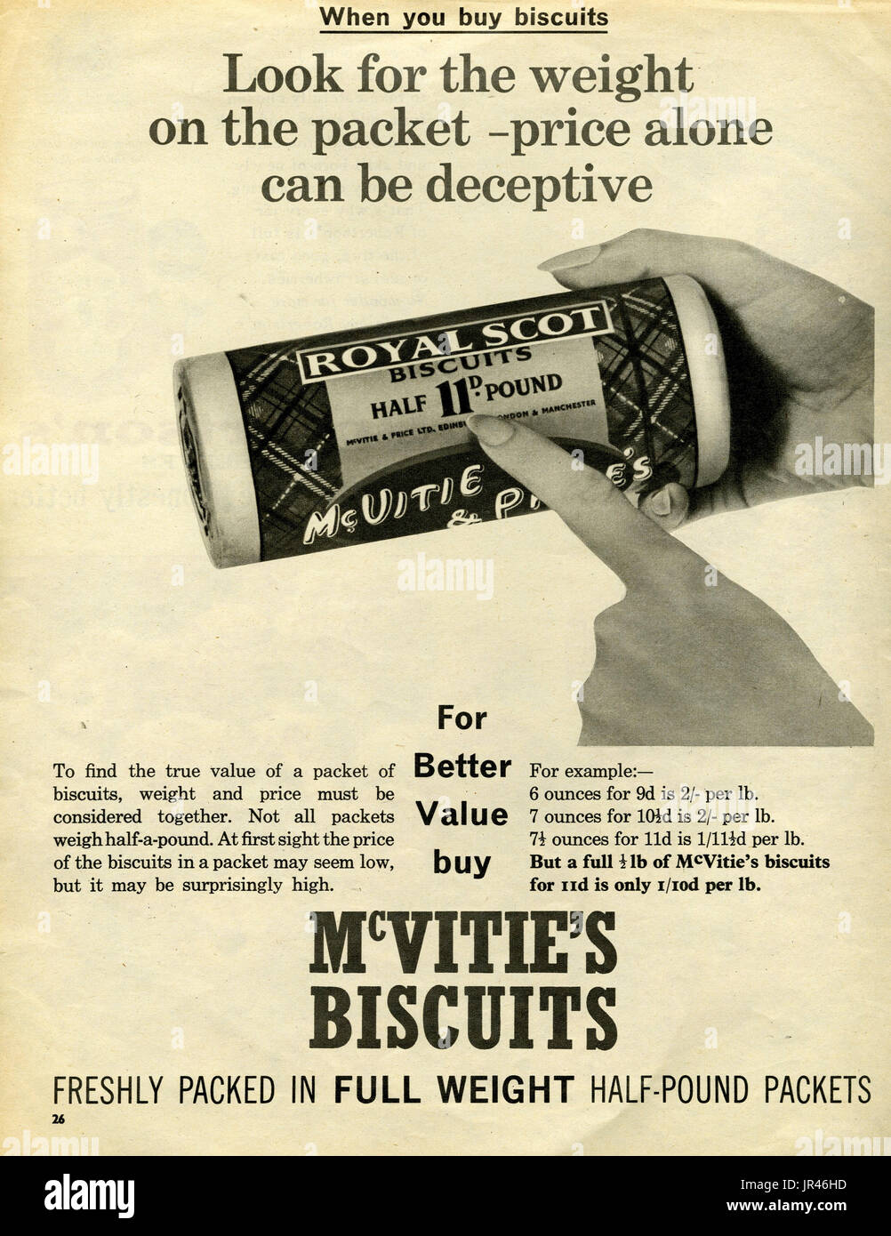 1960 UK McVitie's Magazine Advert Banque D'Images