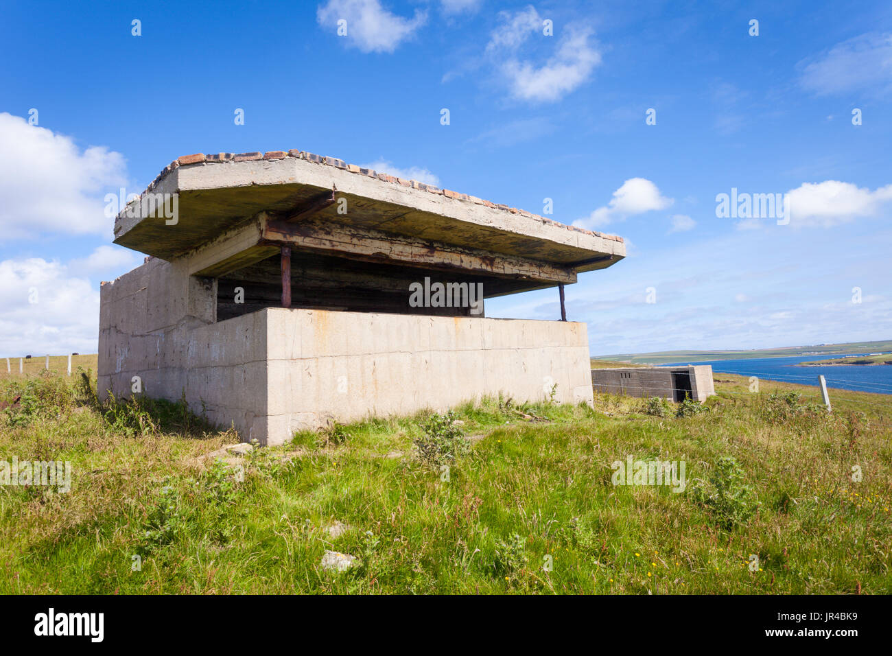 South Ronaldsay, Hoxa Head, Balfour, Orkney Batterie UK Scotland Banque D'Images