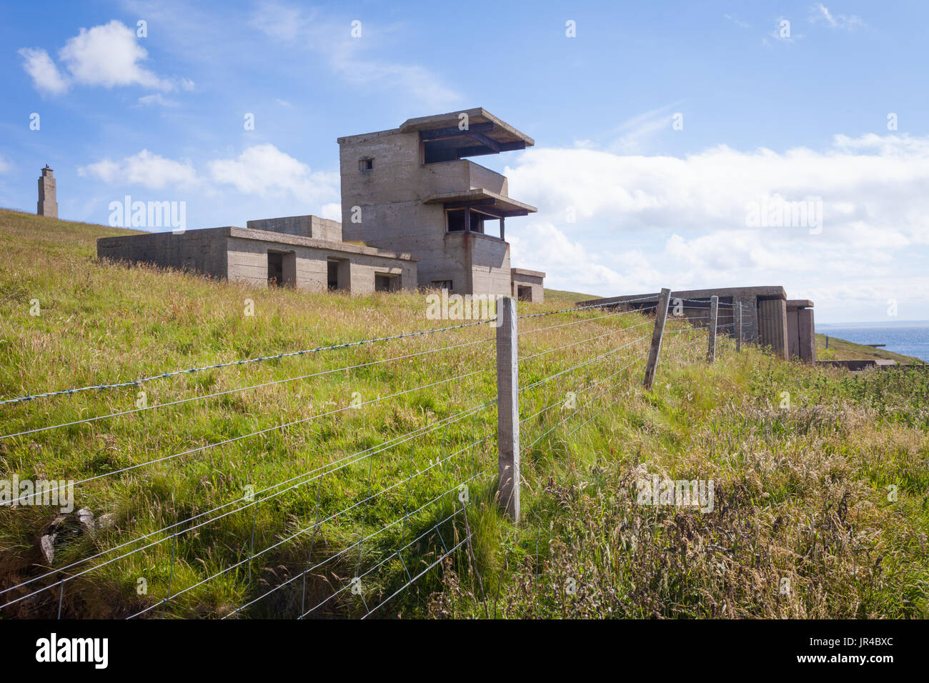 South Ronaldsay, Hoxa Head, Balfour, Orkney Batterie UK Scotland Banque D'Images