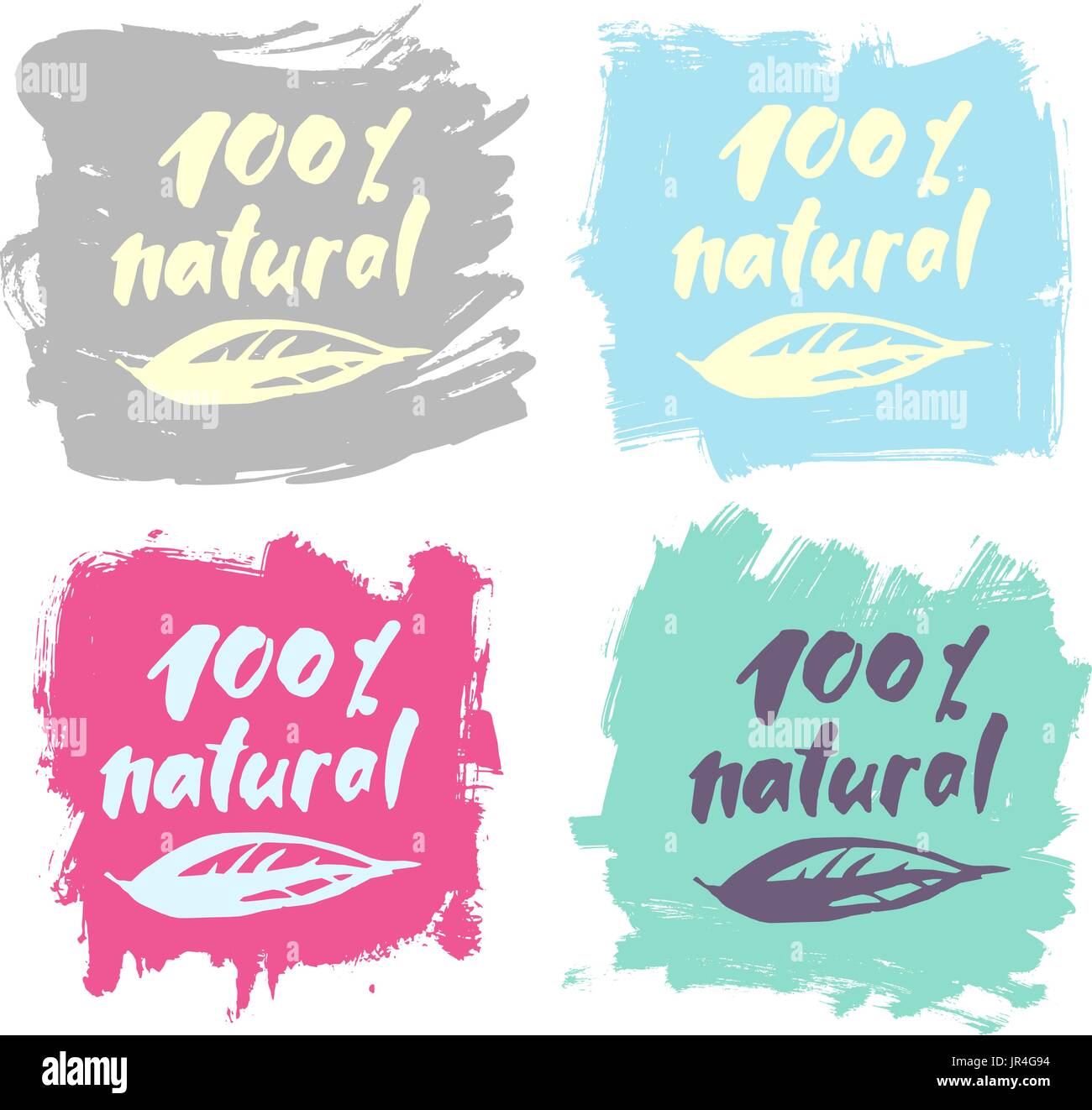 Matière organique naturelle produit vecteur eco label Illustration de Vecteur