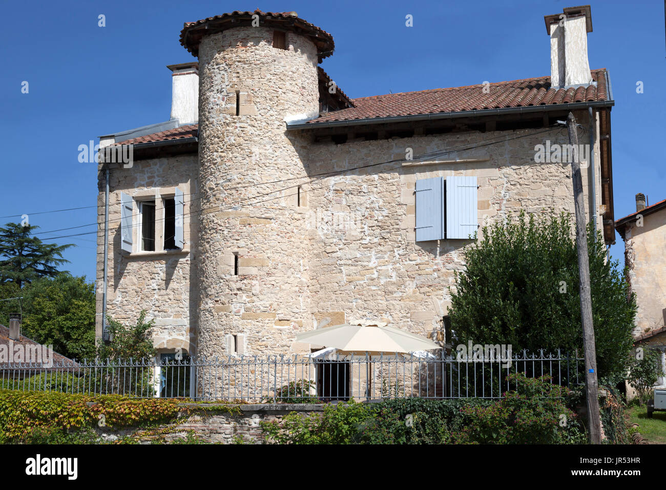 La '' Bellepeyre maison forte, à Saubusse (Landes - Aquitaine - France). À l'heure actuelle, restaurée, elle remonte au xiiième siècle. Banque D'Images