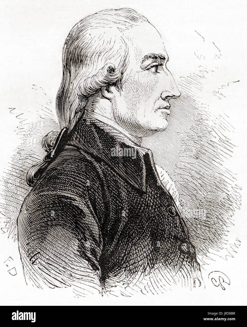 Joseph Black, 1728 - 1799. Médecin et chimiste écossais, connu pour ses découvertes de magnésium, chaleur latente, chaleur spécifique, et de dioxyde de carbone. De : Les merveilles de la science, publié en 1870. Banque D'Images