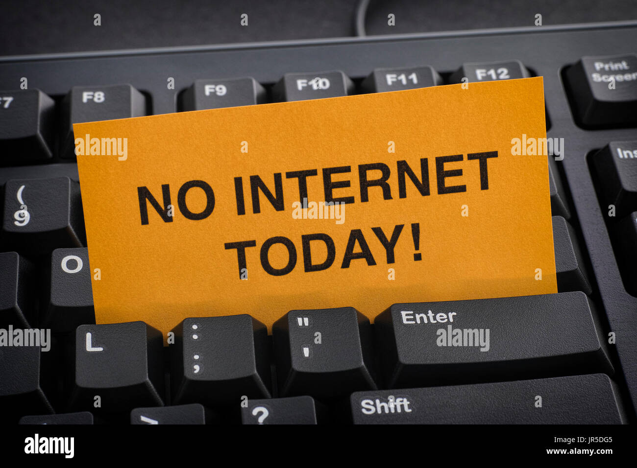 Pas d'Internet pour aujourd'hui ! Le concept de dépendance à Internet. Banque D'Images