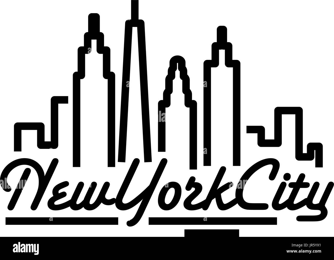 New York City USA paysage urbain Illustration de Vecteur