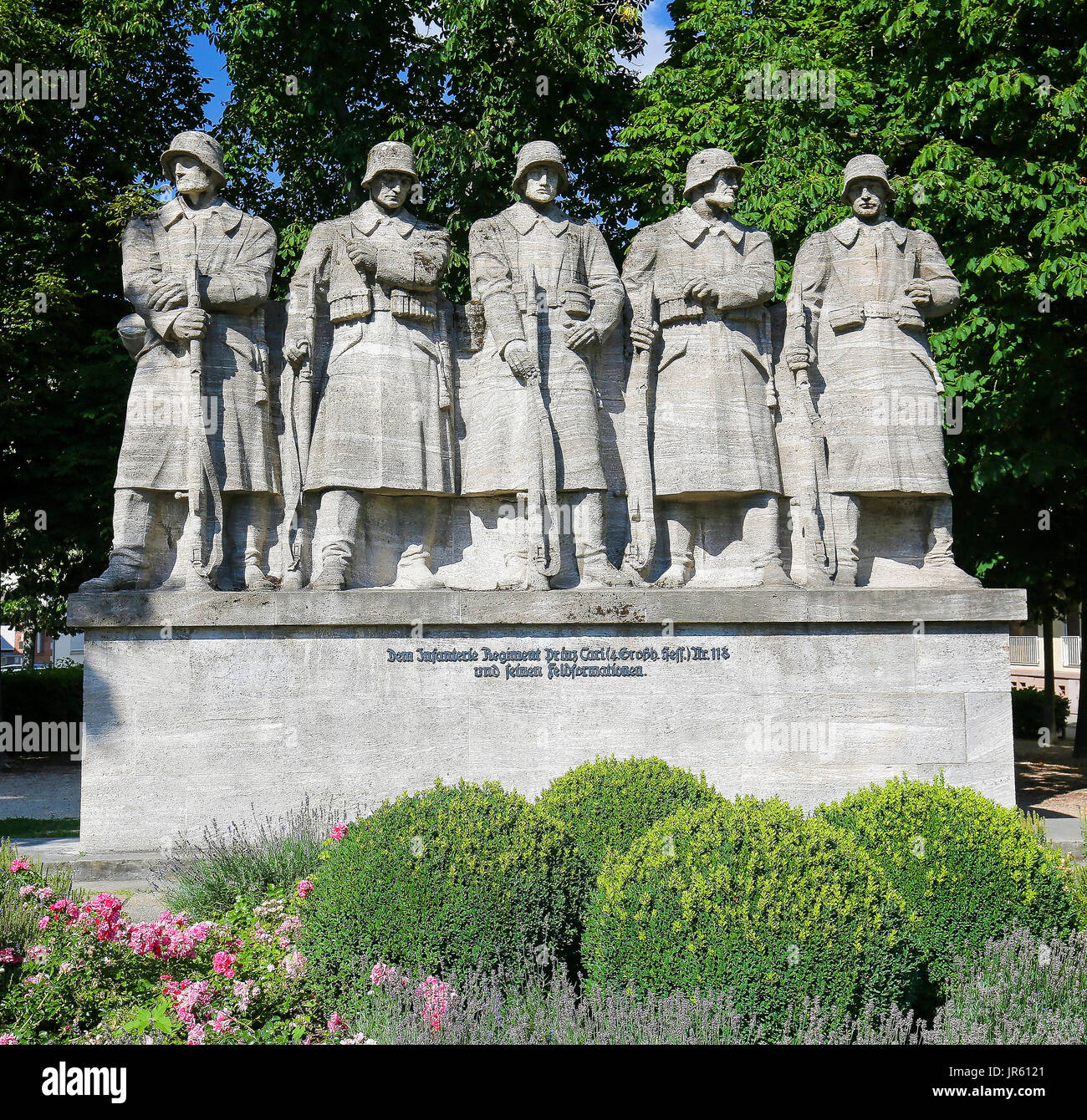 Mémorial de la guerre Des soldats allemands de la Grande Guerre en vers, Rhénanie-Palatinat, Allemagne. Banque D'Images