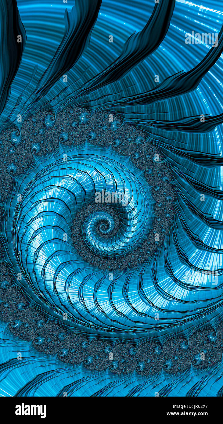 Arrière-plan en spirale - abstract image générée numériquement Banque D'Images
