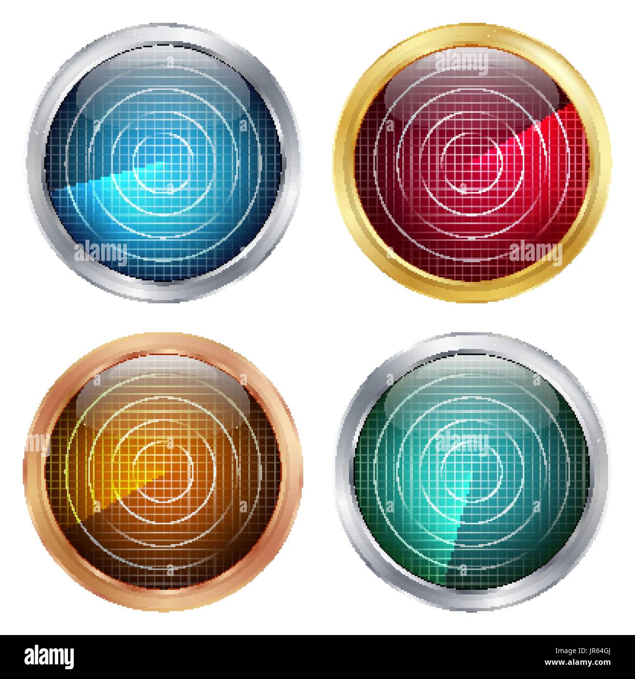 Inscrivez-vecteur radar. Résumé des coordonnées. Conceptual Design militaire. Illustration de Vecteur