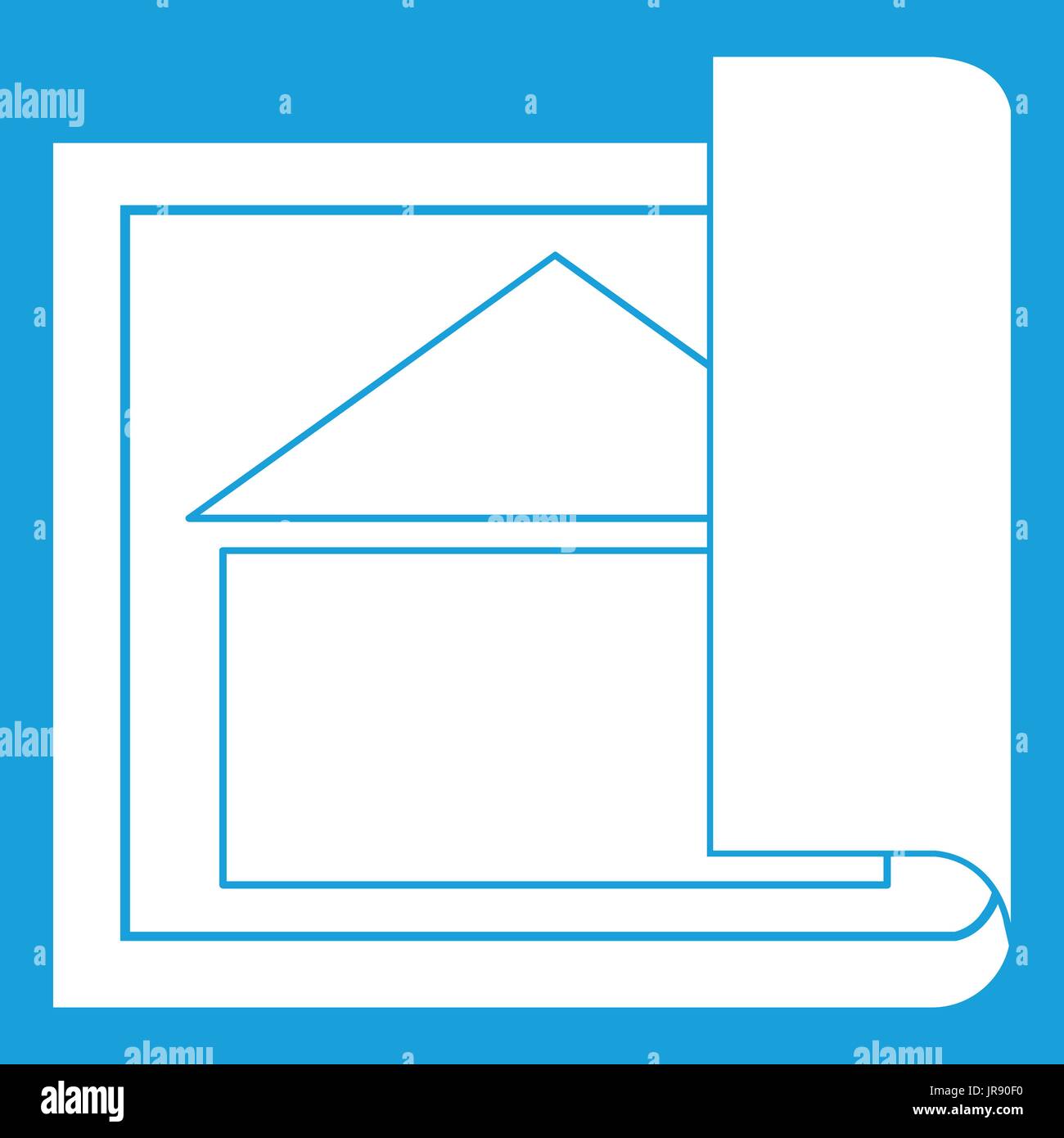 Plan de bâtiment blanc icône Illustration de Vecteur