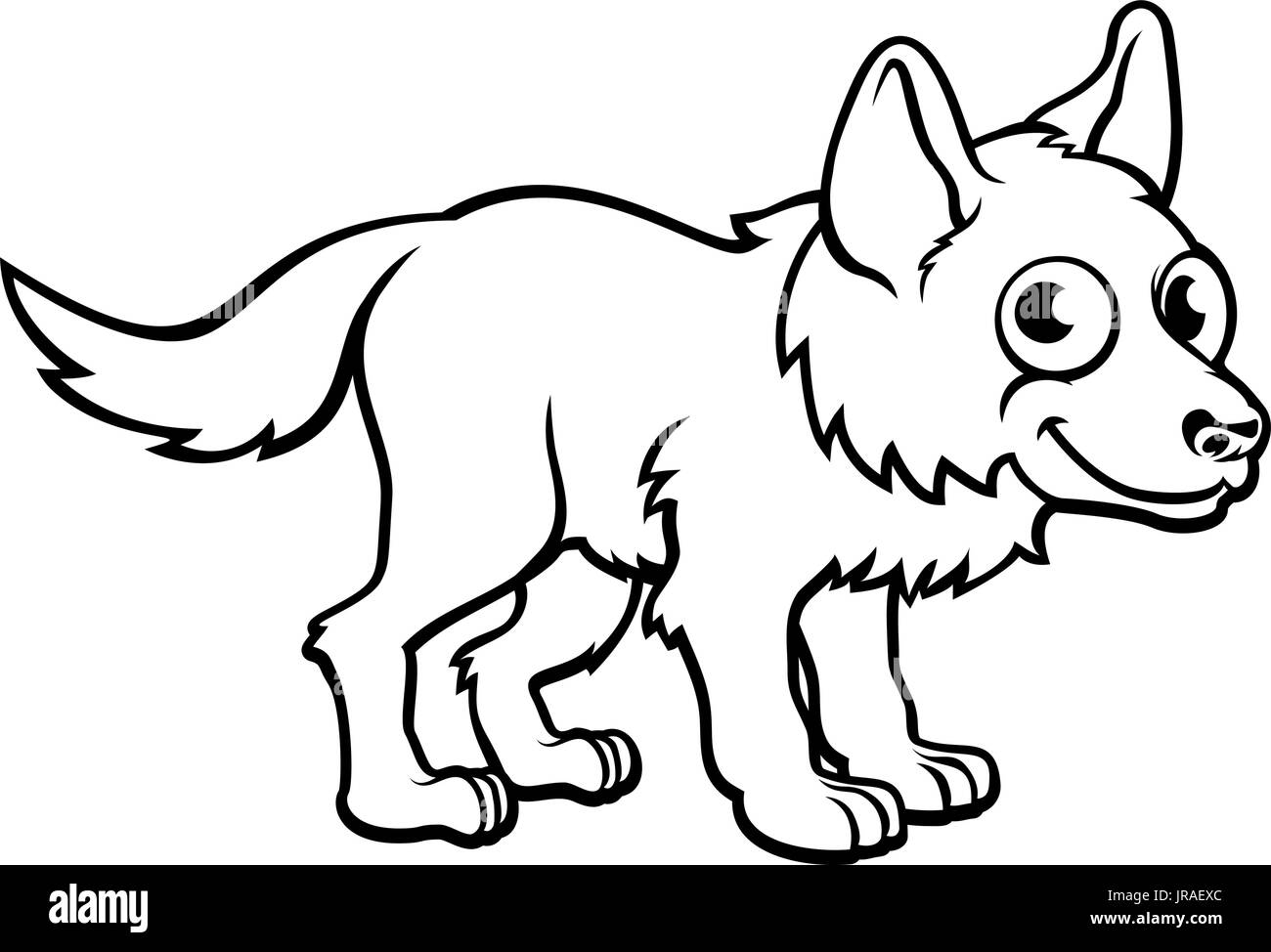 Personnage de loup Illustration de Vecteur