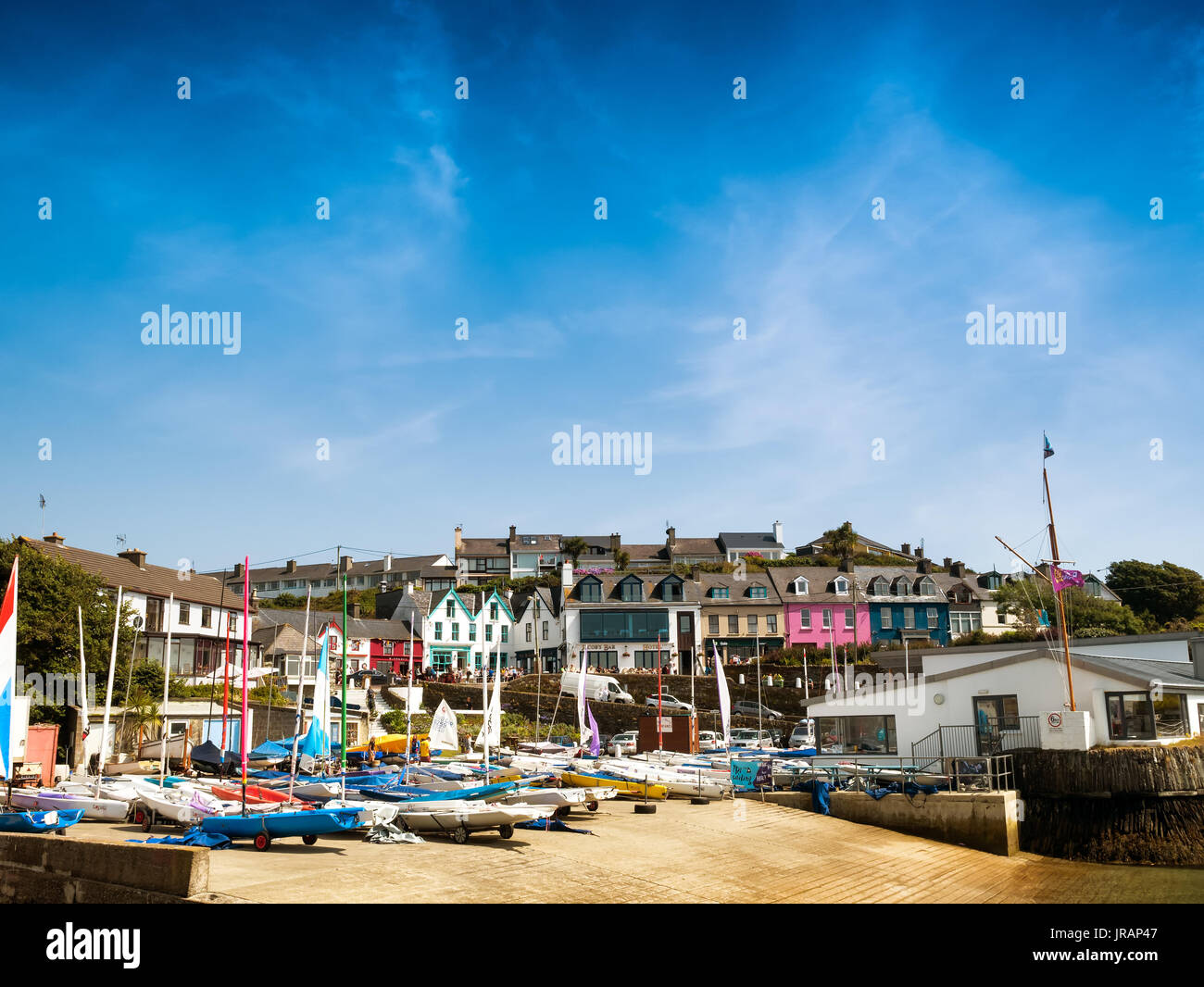 Port de Baltimore en été en Irlande Banque D'Images