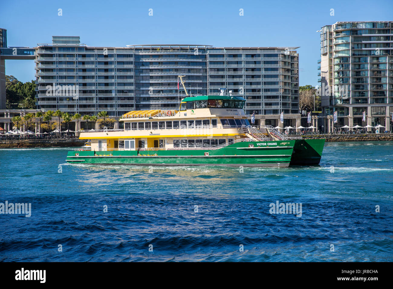 Le ferry de Sydney de la classe Emeraude nommé MV Victor Chang dans le port de Sydney, nommé d'après le chirurgien cardiaque, est entré en service 2017 Banque D'Images