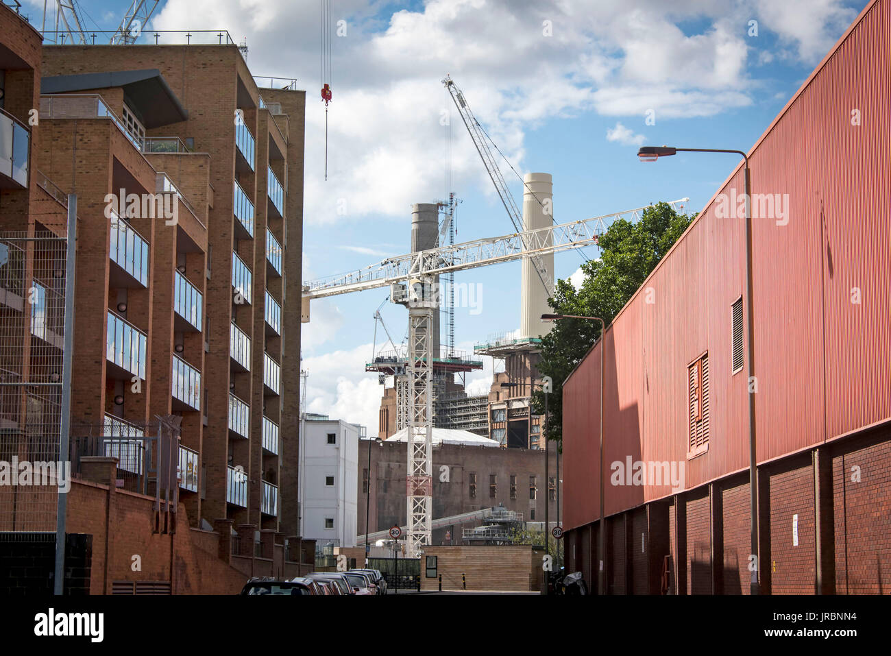 Avis de Battersea Power Station development Banque D'Images
