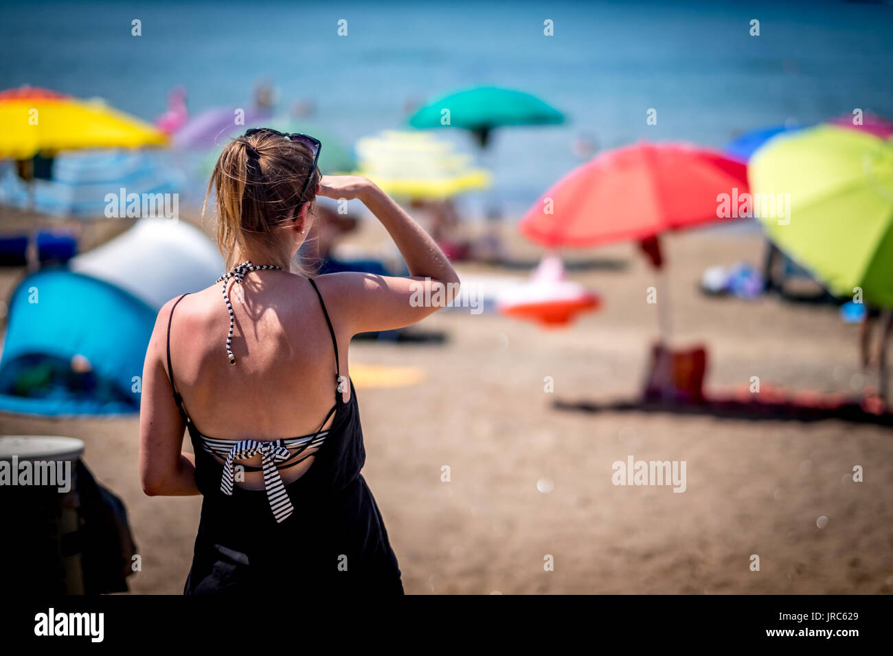 Plage de la toscane près de Piombino Banque D'Images