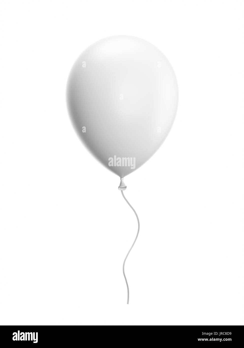 Le Rendu 3D Ballon blanc isolé sur fond blanc Banque D'Images