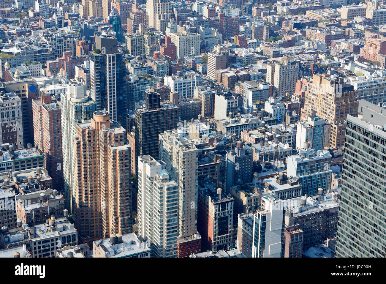 New York City Manhattan vue aérienne avec des gratte-ciel et bâtiments historique Banque D'Images