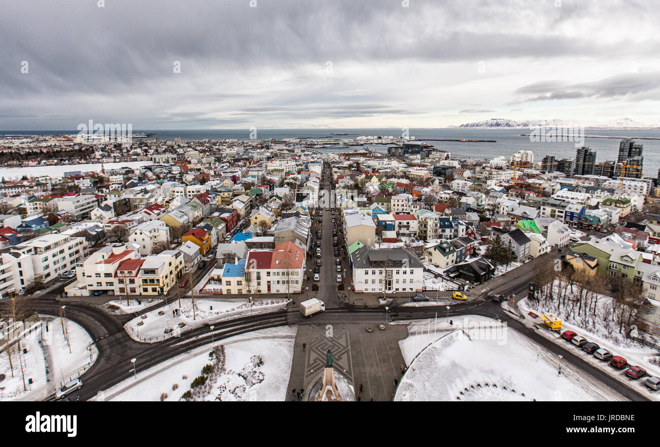 Vista Reykjavik Banque D'Images