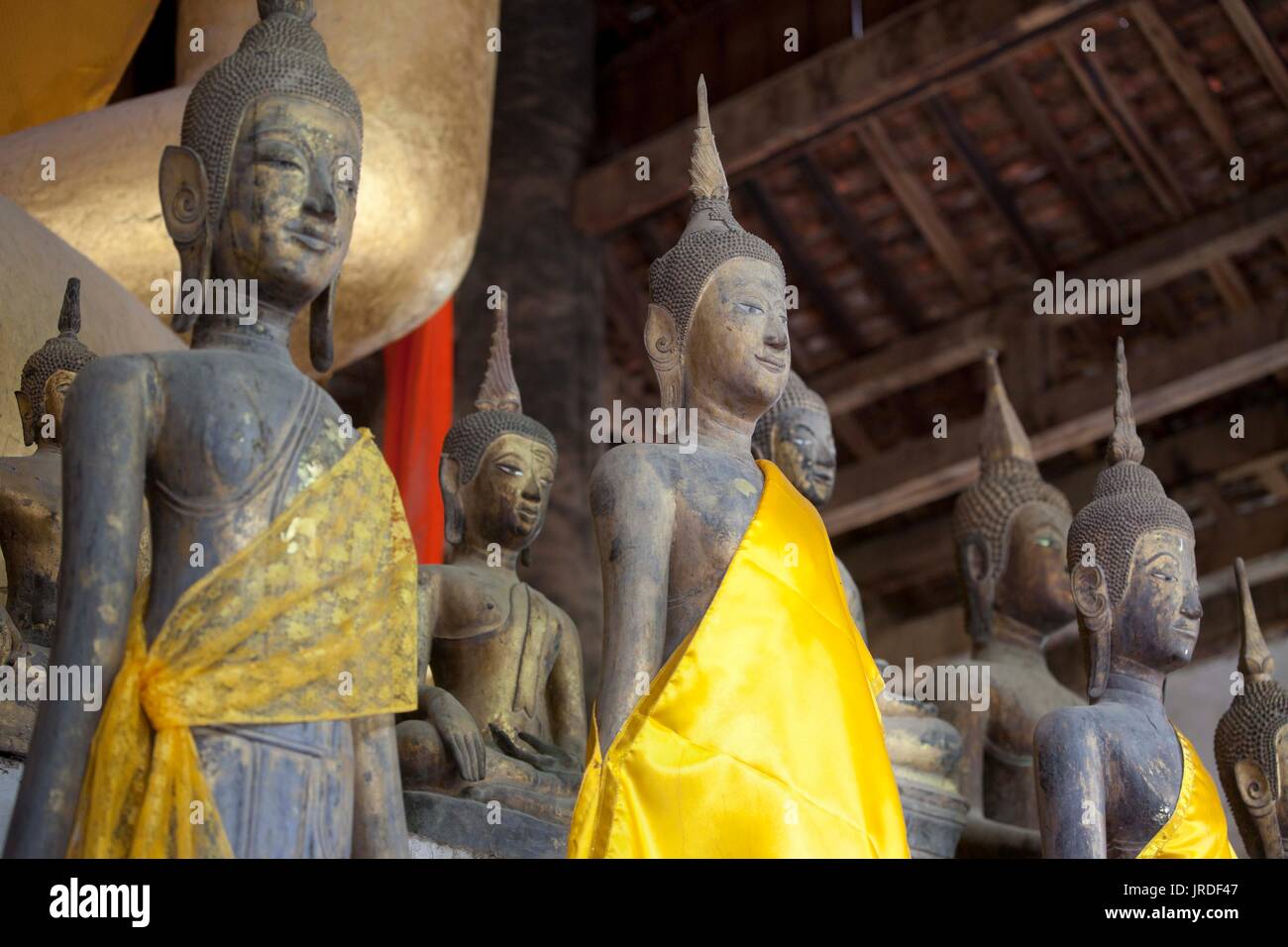Les Statues de Bouddha à l'intérieur, au Laos Banque D'Images