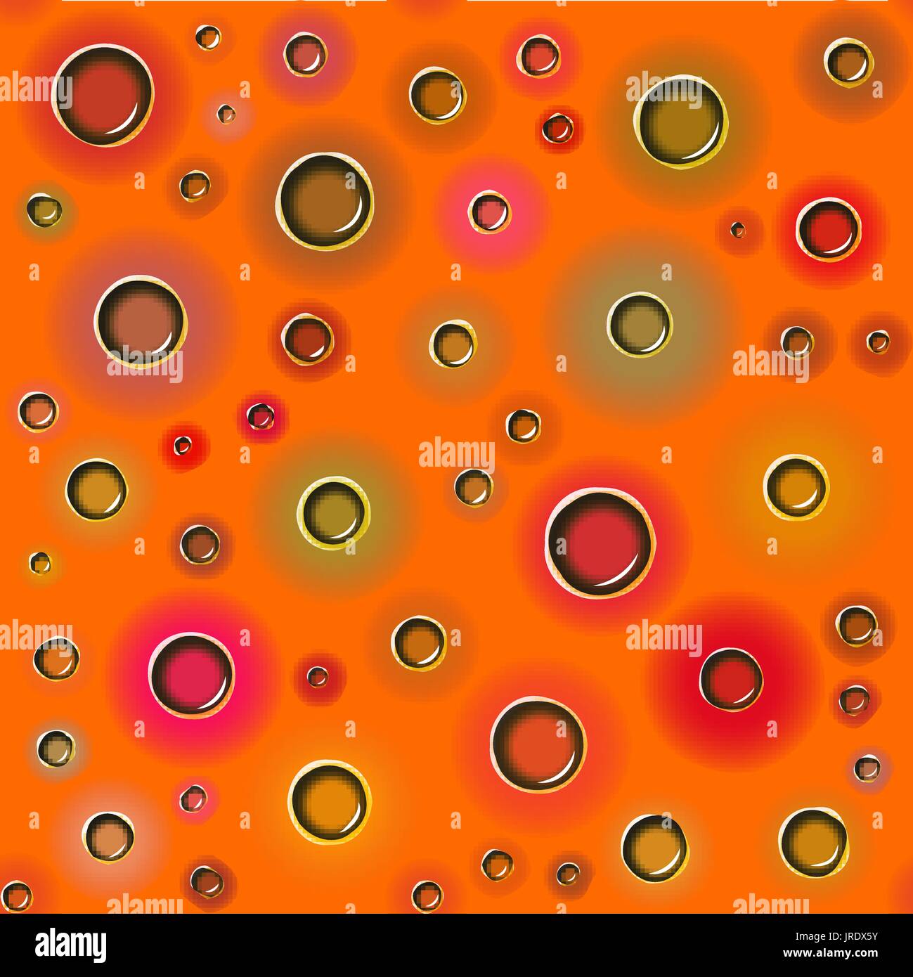 Résumé motif transparent orange avec des cercles Illustration de Vecteur