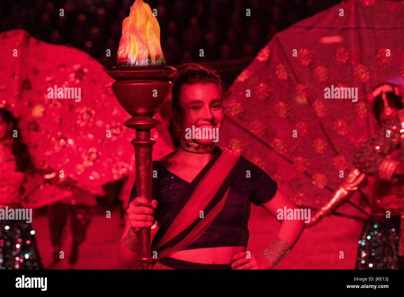 Le tattoo militaire royal de 2017, le château d'Édimbourg la bande de la marine indienne Banque D'Images