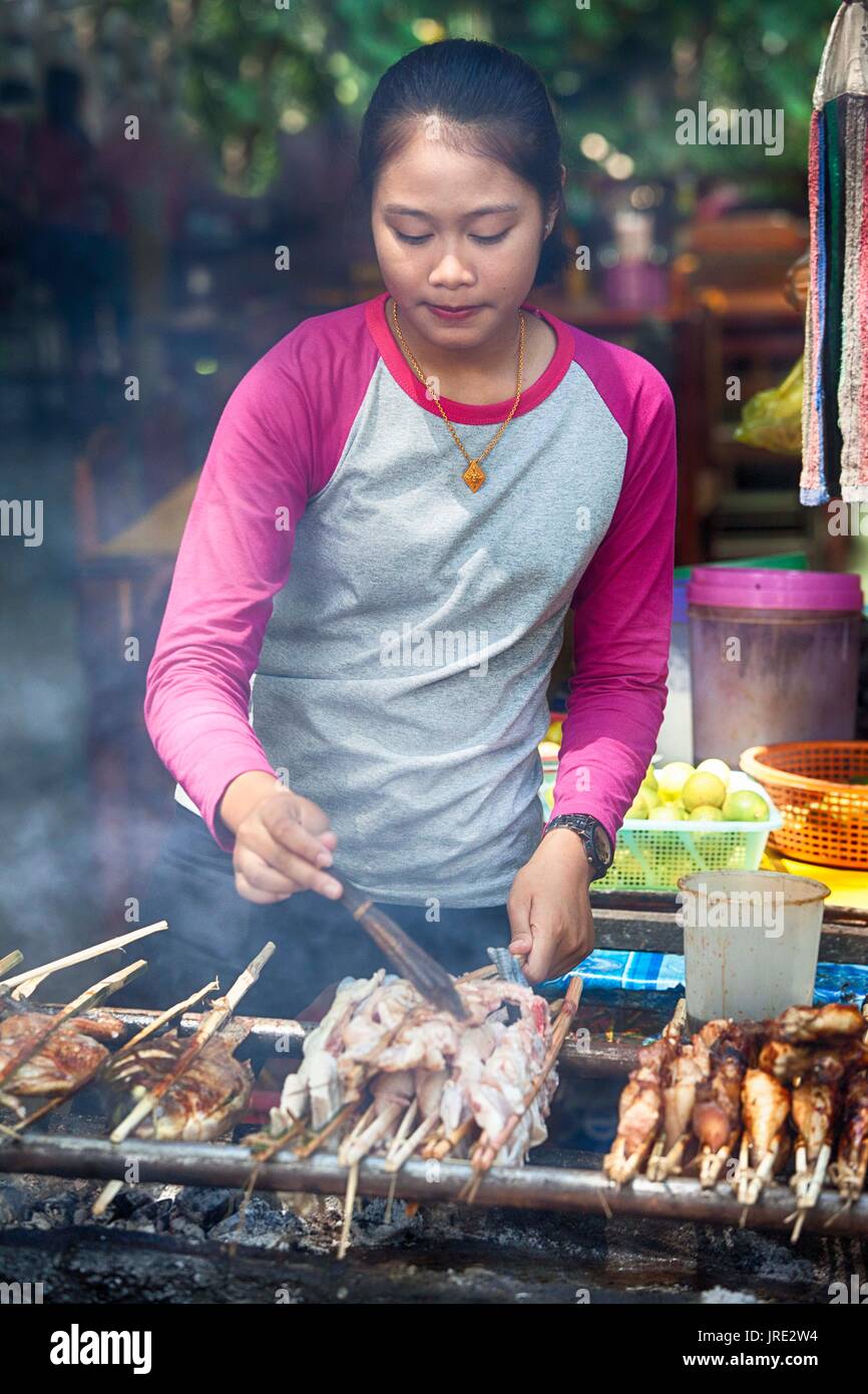 Street food, Laos Banque D'Images