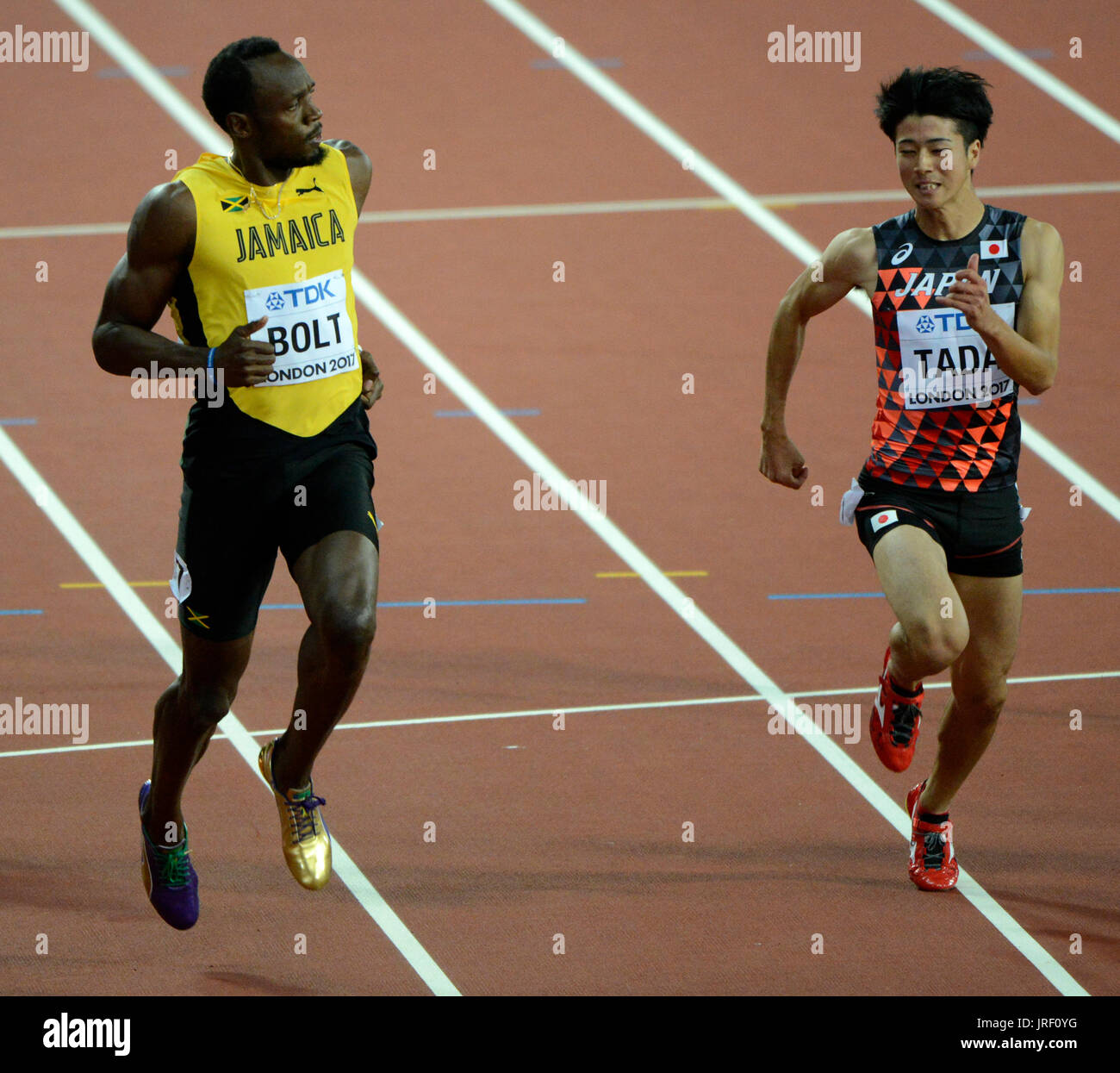 Usain Bolt aux Championnats du monde IAAF - London 2017 Banque D'Images