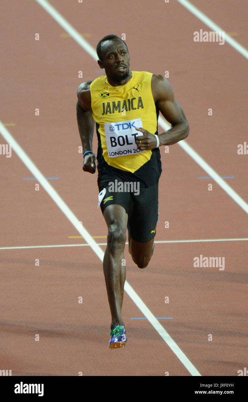 Usain Bolt aux Championnats du monde IAAF - London 2017 Banque D'Images