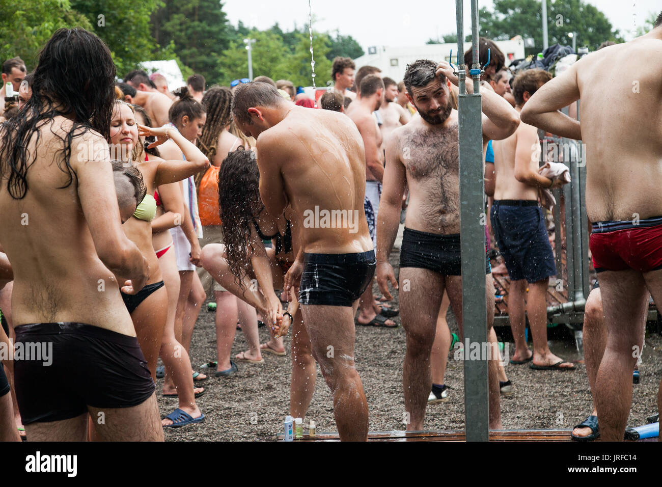 Kostrzyn nad Odra, Pologne 4 août 2017 Pologne Festival de Woodstock est le plus grand festival de musique en Pologne. Chaque année environ 200 Nowy attire 1 000 personnes. Magda Pasiewicz/Alamy Live News Banque D'Images