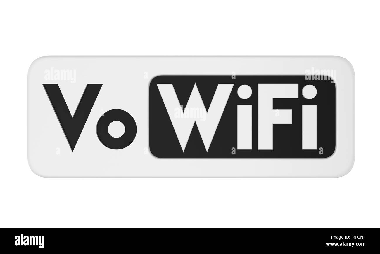 La voix sur WiFi Sign Isolated Banque D'Images