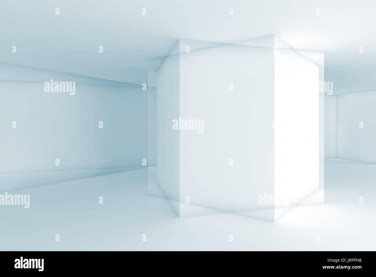 Résumé Contexte numérique avec recoupé des formes géométriques, 3d illustration, double exposition, d'effet filtre tonal bleu Banque D'Images