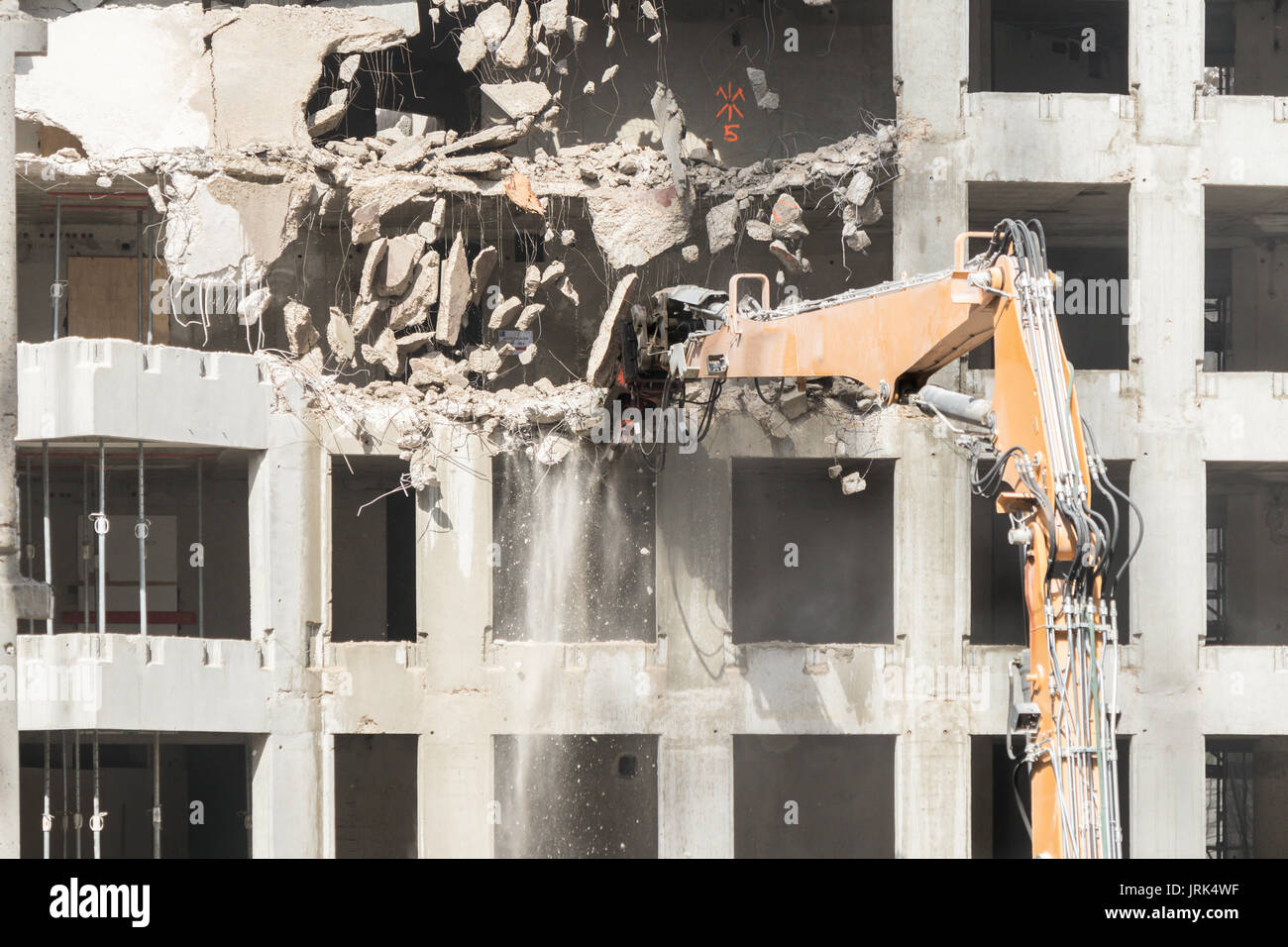 Site de démolition d'un bâtiment Banque D'Images