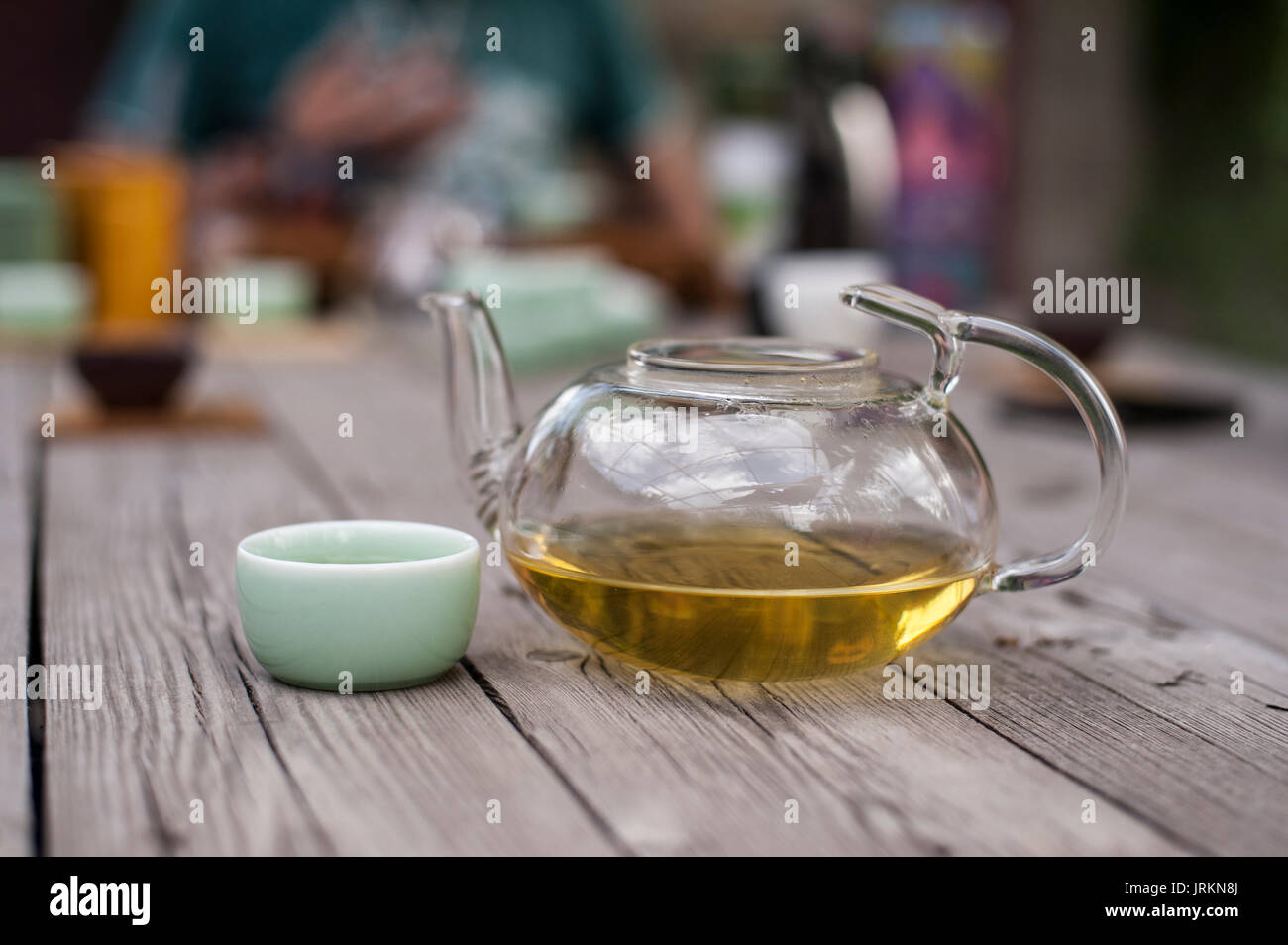 La cérémonie du thé Chinois Traditionnel Chinois - théière en verre Banque D'Images