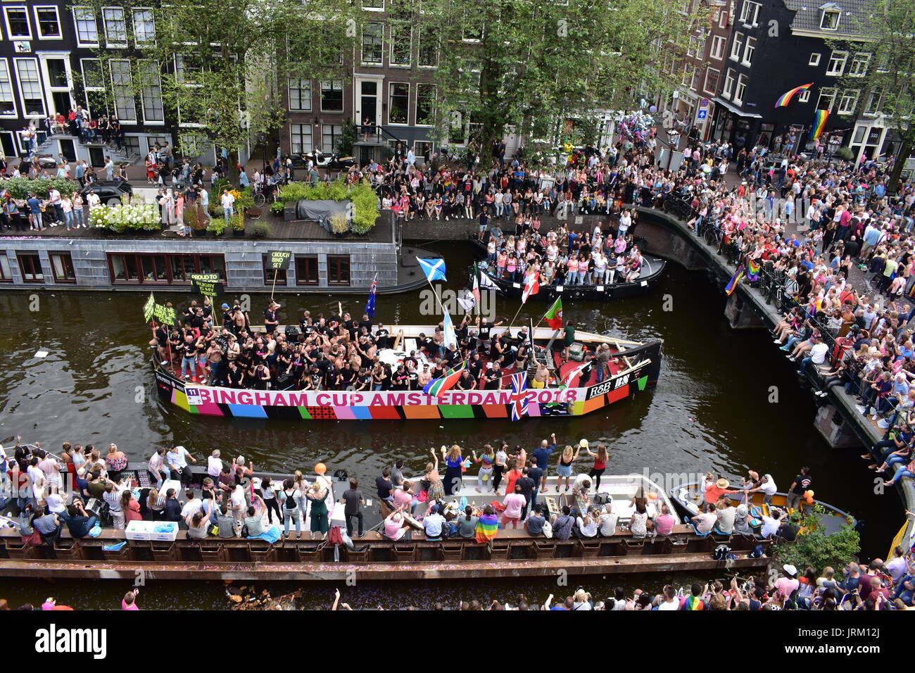 Parade gay Amsterdam 2017 Banque D'Images