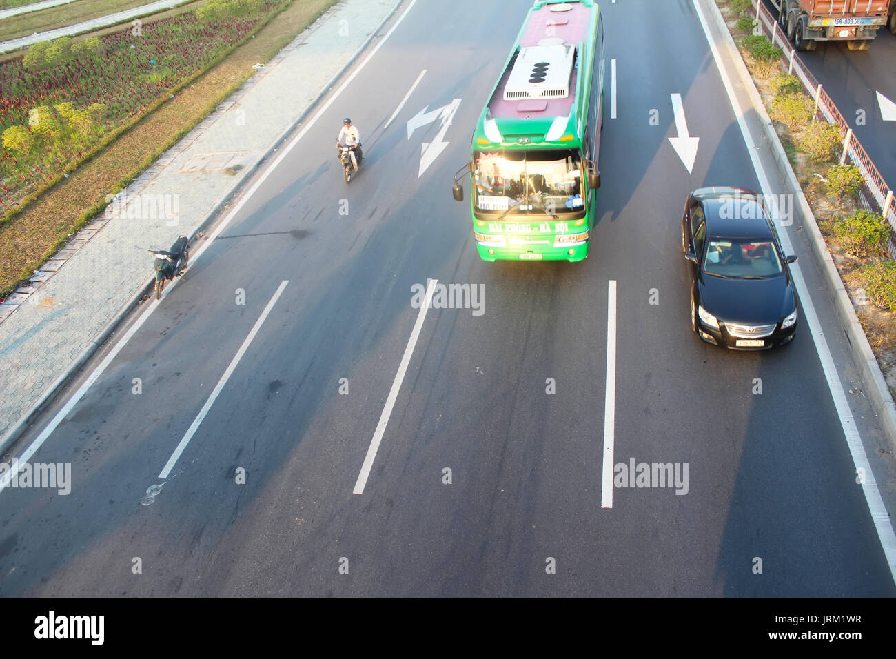 HAI Duong, Vietnam, novembre, 28 : Le trafic au Vietnam le 28 novembre, 2014 à Hai Duong, Vietnam Banque D'Images