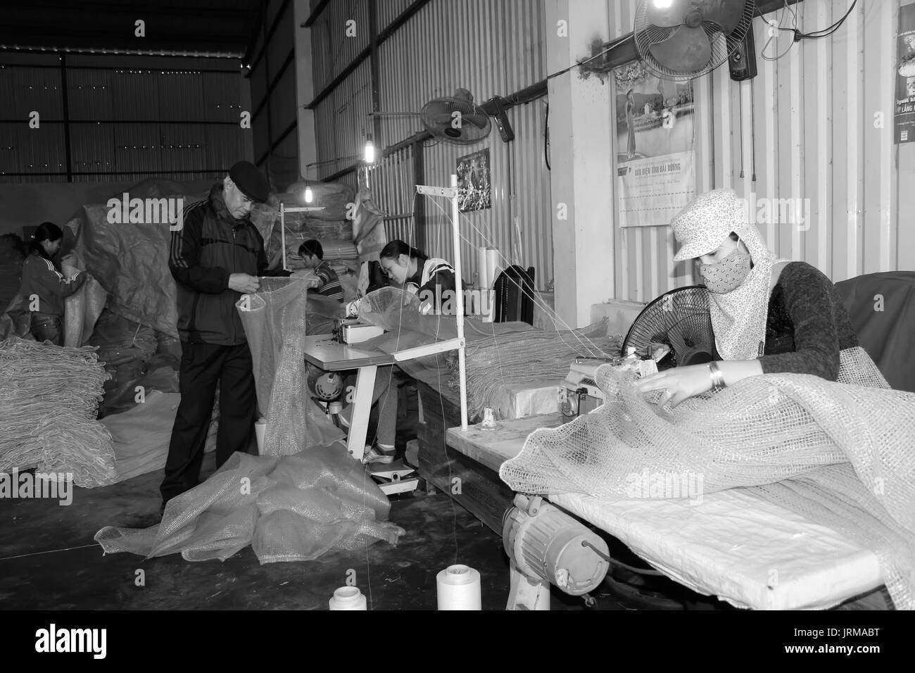 HAI Duong, Vietnam, janvier,5 : les travailleurs de l'usine de couture,5 Janvier, 2014 à Hai Duong, Vietnam Banque D'Images